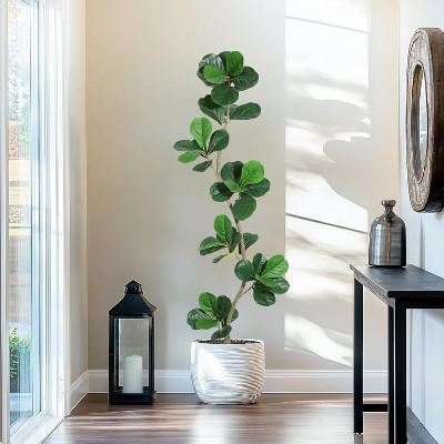 Artificial Fiddle Leaf Fig Tree with Black Nursery Planter, 6FT Fake Plant, Large Fake Tree Artificial Plants for Home or Office Decor | Target