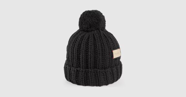 Gucci - Knit wool hat with Gucci label | Gucci (US)