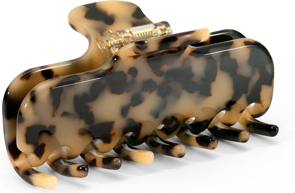Durable Acetate Tortoise Shell Claw Clip for Women\uff0cLarge 3.8\u2019\u2019 Rectangle Square Ja... | Amazon (US)