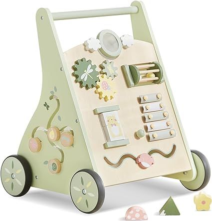Beright Wooden Baby Walker Push and Pull Learning Activity Walker Kids’ Activity Toy Multiple A... | Amazon (US)