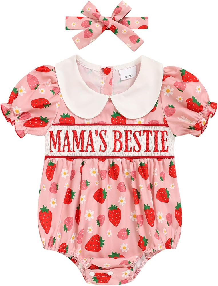 GRNSHTS Baby Girl Romper Newborn Clothes Bodysuit Jumpsuit Baby Girl Clothes Outfit 0-18M | Amazon (US)