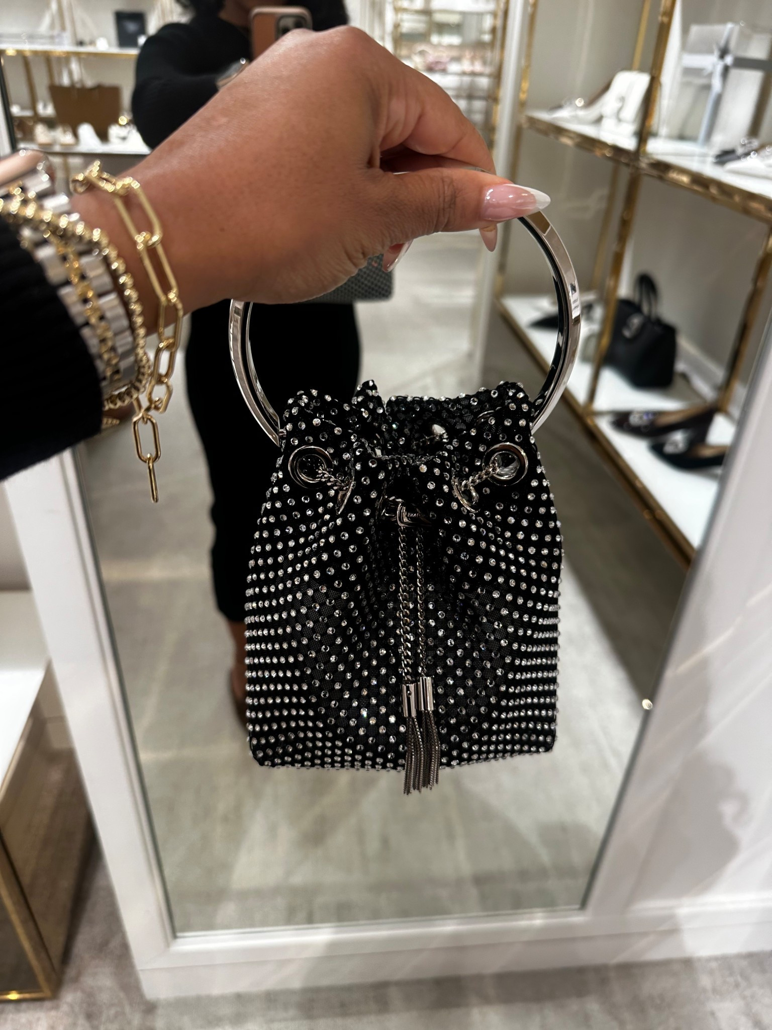 How cute is this jimmy choo bon bon bag for the holidays!!🎄🖤

#LTKHoliday