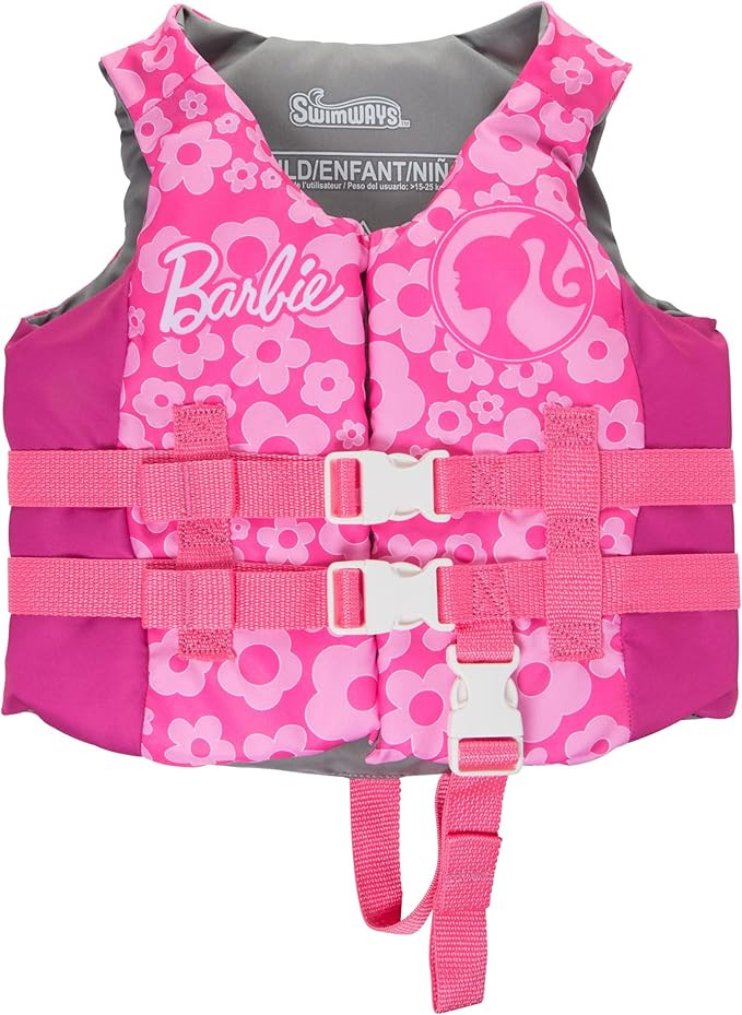 SwimWays Barbie Swim Trainer Life Jacket, US Coast Guard Approved Life Vest Kids Swim Vest for Ki... | Amazon (US)