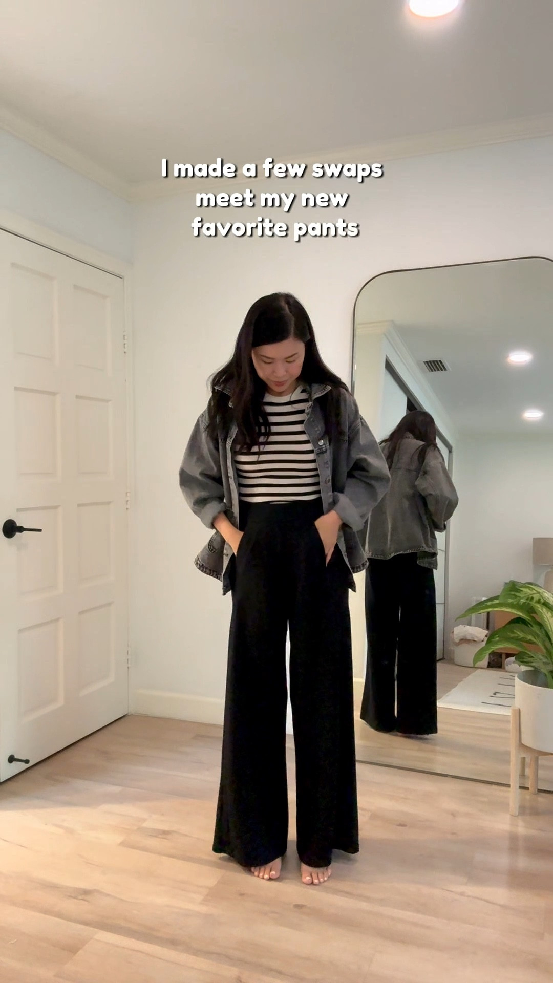 No shade if you can’t live without leggings (I love them too), but give wide-leg pants + suede sneakers a try with me. I tried 5+ pairs before finding these winners and honestly don’t want to take them off. Super comfy, flattering, and easy to dress up or down. I’m 5'7" / 120lbs, wearing XS in the pants, Large in the jacket, and shoes are true to size. 

#LTKOver40 #LTKSeasonal #LTKActive
