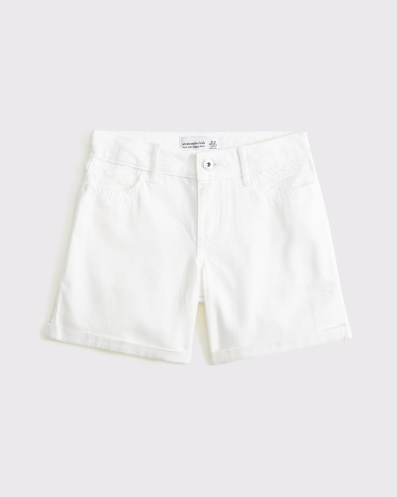 girls mid rise baggy shorts | girls new arrivals | Abercrombie.com | Abercrombie & Fitch (US)