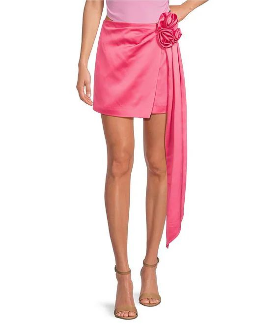 Gianni BiniCourtney Satin Rosette Wrap SkirtPermanently ReducedOrig. $99.00Now $59.40Rated 5 out ... | Dillard's