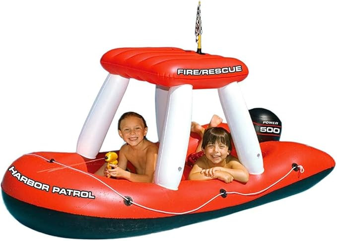 Swimline Fireboat Squirter Inflatable Pool Toy Red/White, 60 X 33 X 32" | Amazon (US)