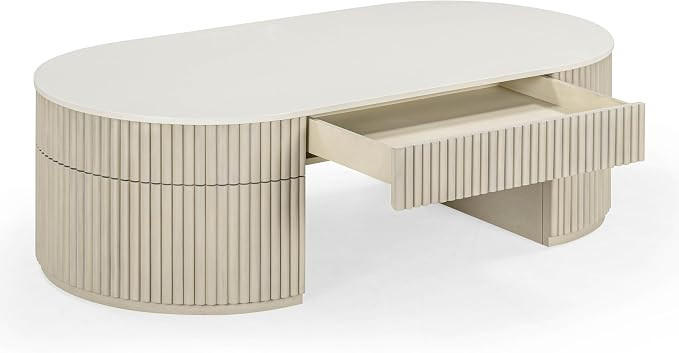Tov Furniture Bella Cream Large Storage Coffee Table | Amazon (US)