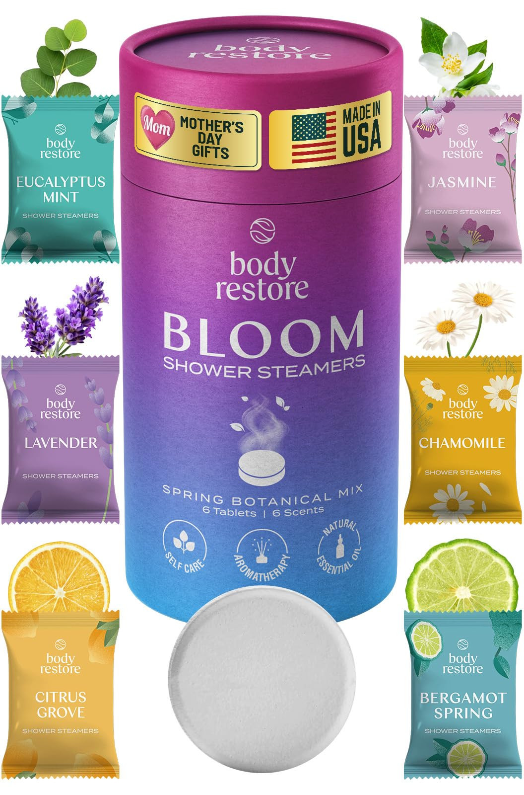 Body Restore Shower Steamers Aromatherapy 6 Pack – Mothers Day Gifts for Mom, Birthday Gifts fo... | Amazon (US)