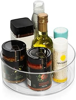 ClearSpace Plastic Lazy Susan Cabinet Organizer – Rotating Spice Rack Holder, Condiments Baking Turn | Amazon (US)