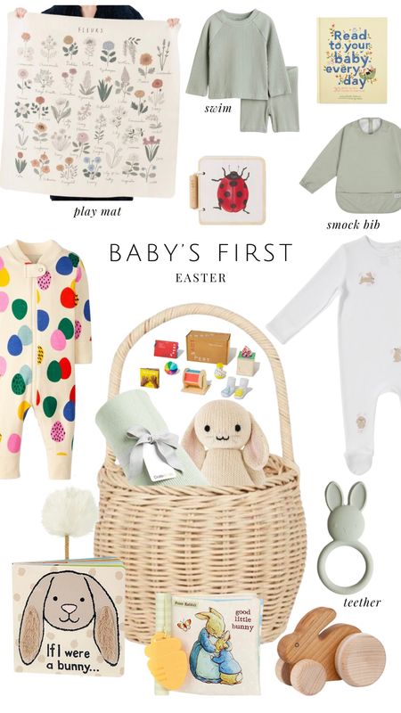 Baby’s first Easter 🐰 rounding up an assortment of sweet and practical baby things for an Easter basket, as well as the upcoming spring/summer season. *geared toward ~ 5-6mo.



Baby swim, footies, Easter basket, baby play mat, baby books, baby smock bib 

#LTKfamily #LTKunder100 #LTKbaby