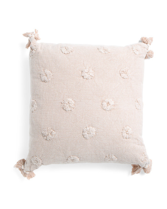 20x20 Hand Knotted Washed Embroidered Pillow | Home | Marshalls | Marshalls