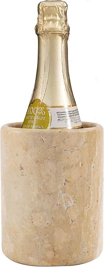 Travertine Wine Cooler 6.5" inches handmade beverage cooler for bar accessories, Wine Chiller for... | Amazon (US)