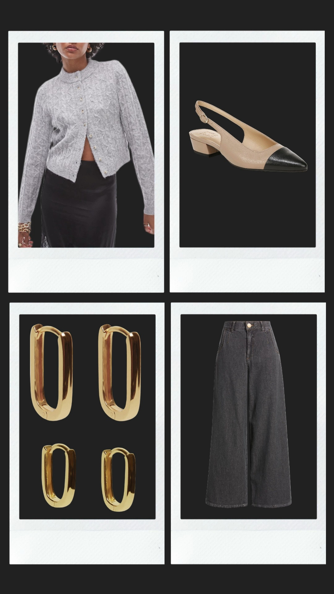 Florals and pastels? Cute, but let’s talk dark & refined for spring. 

Keeping the vibe sleek with charcoal denim, classic gold jewelry, and a soft knit cardigan—because who says light layers can’t have a little edge? 

Finished off with the it-girl slingbacks for that effortless French-inspired touch. 

Who else is leaning into deeper tones this season? 

#MoodySpring #EffortlessChic #DarkFeminineAesthetic

#LTKStyleTip #LTKWatchNow #LTKFindsUnder50