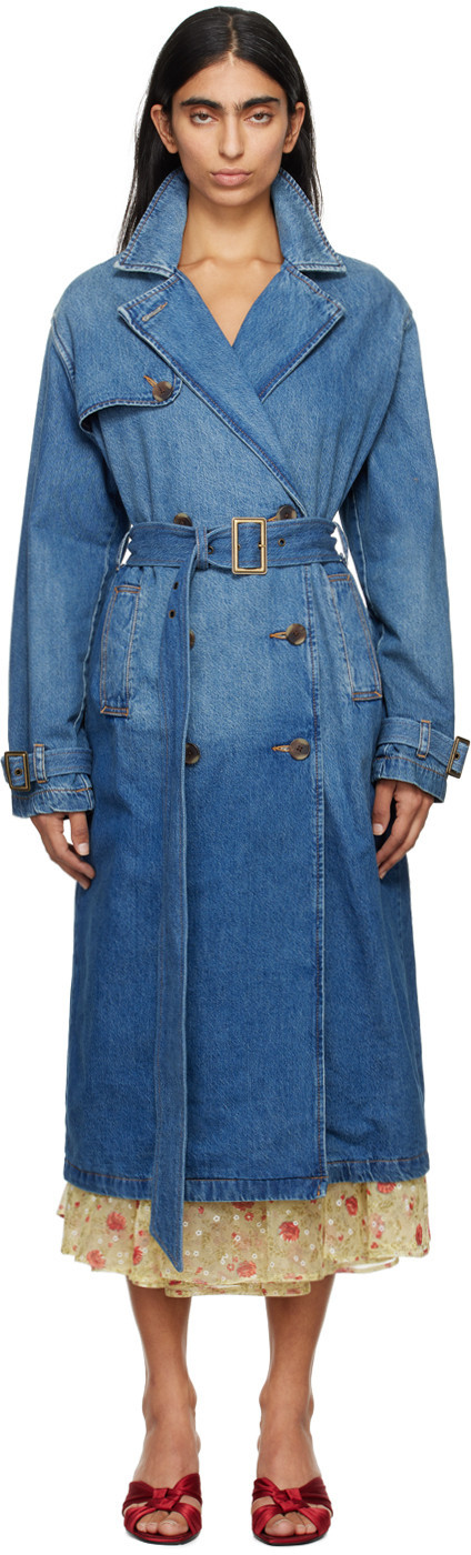 Levi's Blue Spade Denim Trench Coat | SSENSE