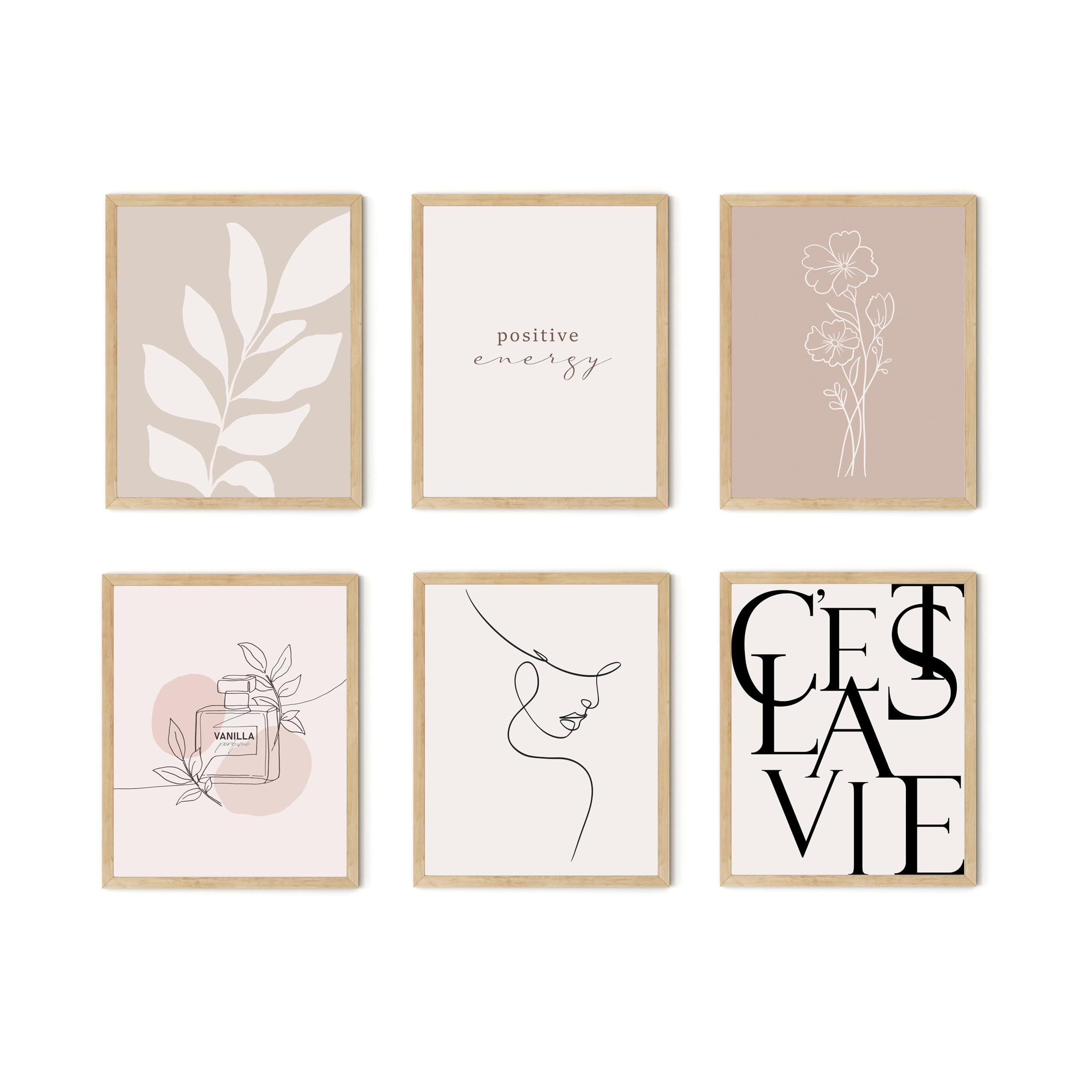 TwoDays Vanilla Girl Room Decor, Clean Girl Aesthetic Wall Art, Boho Beige Posters for Bedroom, M... | Amazon (US)