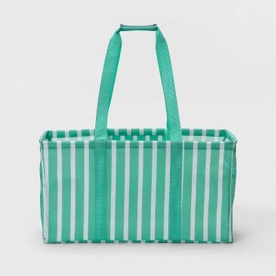 Multipurpose Striped Tote Teal - Sun Squad™ | Target