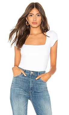 Free People Square Eyes Bodysuit in White from Revolve.com | Revolve Clothing (Global)