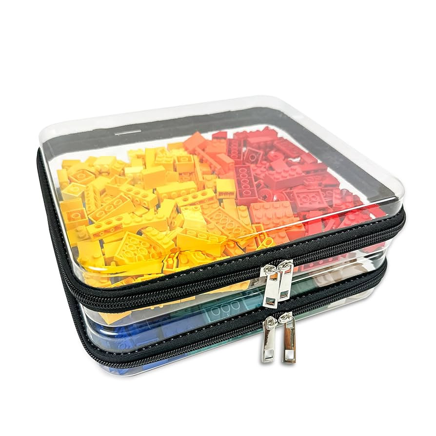 2 Pack Medium Clear Hard Shell Zipper Case, Waterproof Zippered Hard Pouch, Transparent Zip Case,... | Amazon (US)