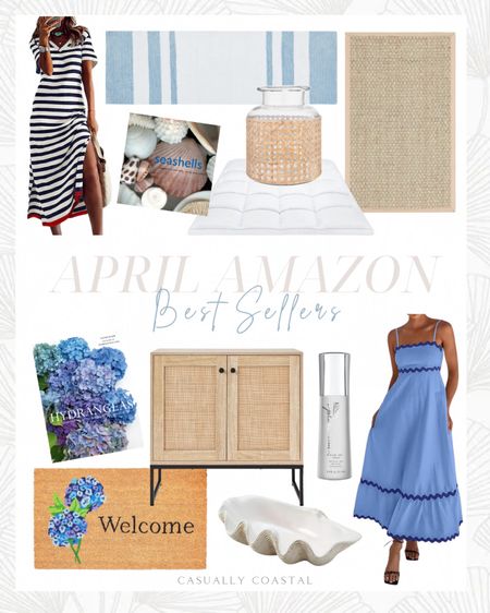 April Amazon Best Sellers!
-
Coastal style, coastal home decor, Amazon home decor, amazon dresses, summer outfits, spring outfit, Amazon vacation outfits, Amazon resort wear, Memorial Day dresses, Memorial Day outfits, Amazon maxi dresses, wedding guest dress, Amazon style, Amazon vases, cane vases, coastal vases, clamshell bowl, hydrangea welcome mat, porch decor, Amazon door mat, 2-door rattan storage cabinet, Amazon accent cabinet, seashells book, Amazon coffee table books, coastal coffee table books, hydrangeas book, kenra platinum blow-dry spray, coastal rugs, Amazon rugs, seagrass rags, woven rugs, accent rug, 2x3 rug, striped short sleeve tshirt maxi dress, spaghetti strap smocked rickrack dress, cooling mattress topper, Amazon bedding, reversible spa rug, Amazon bath mat, bathroom decor 

#LTKfindsunder100 #LTKhome #LTKfindsunder50