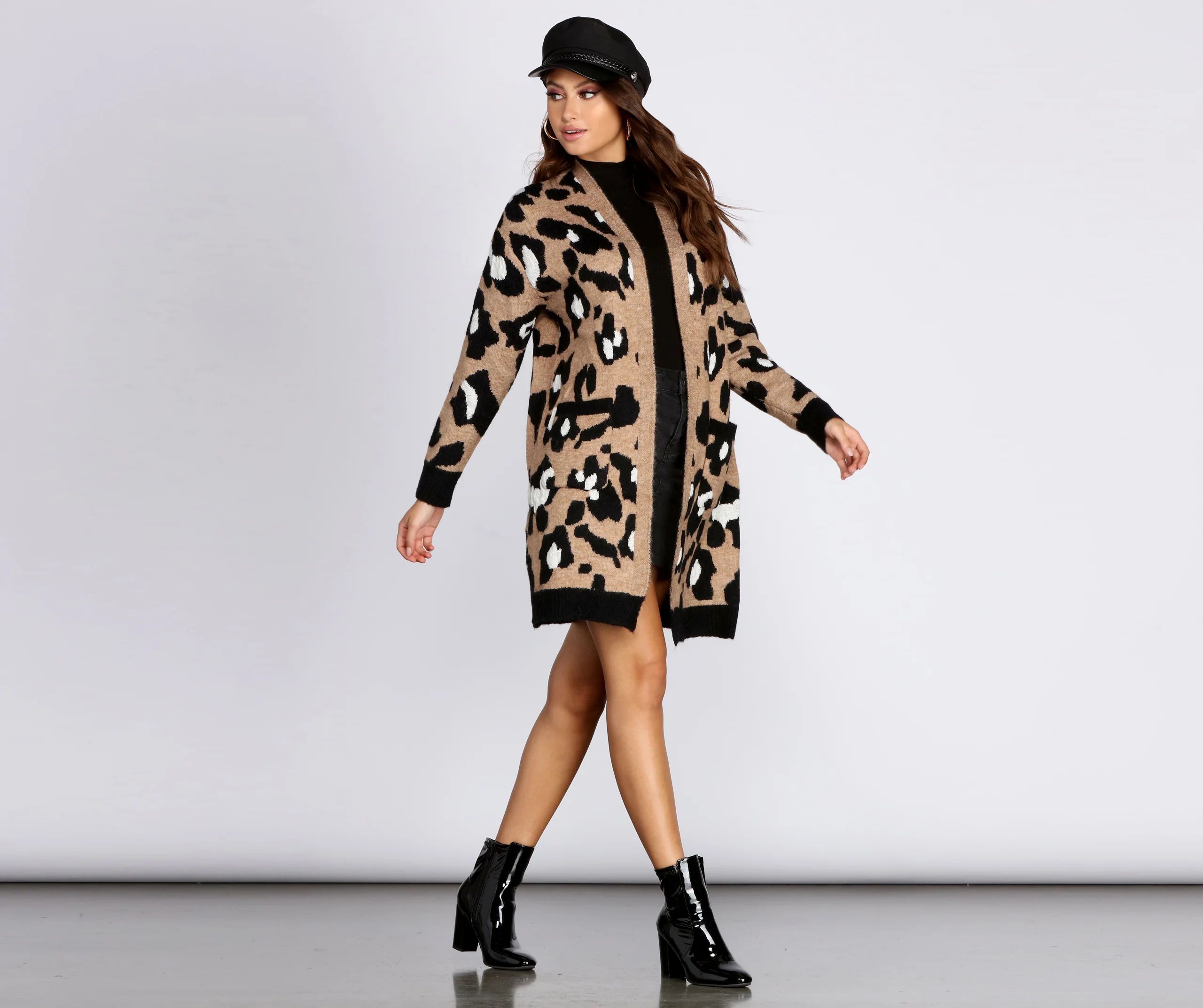Long-Line Leopard Cardigan | Windsor Stores
