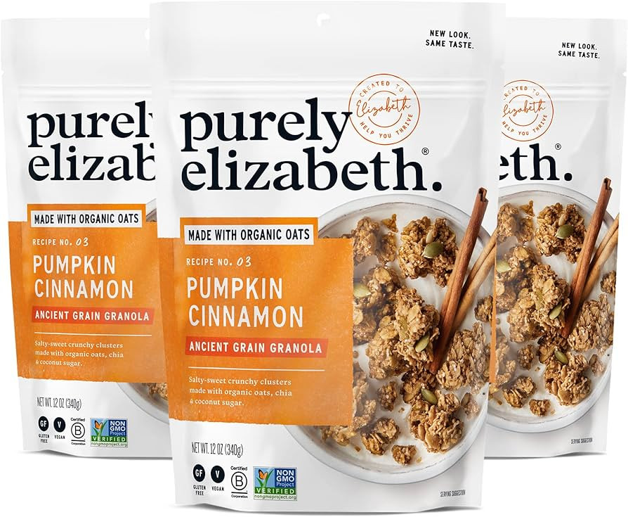 Purely Elizabeth, Pumpkin Cinnamon, Ancient Grain Granola, Gluten-Free, Non-GMO, 12 Ounce (Pack o... | Amazon (US)