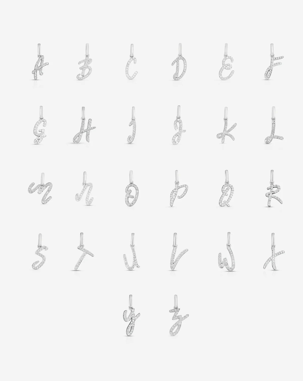 Diamond Script Initial Necklace | Ring Concierge