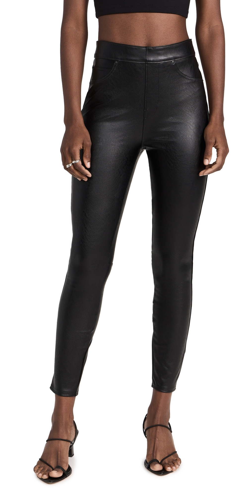 SPANX Faux Leather Like Ankle Skinny Pants Luxe Black 3X | Shopbop