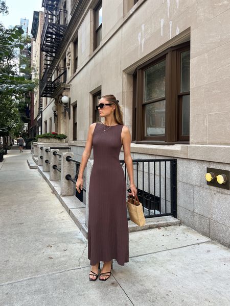 Gorgeous brown dress that can be dressed up or down 