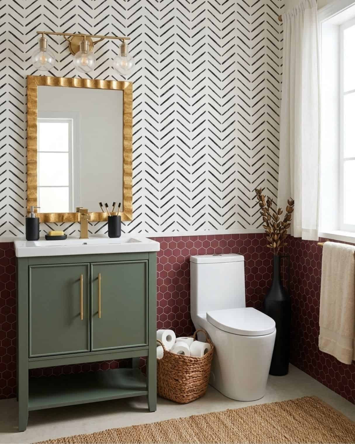 Bold Geometric Modern Bathroom Design

*Note: This is a digital room mockup showcasing product styling ideas from my room design mood board.

#LTKHome