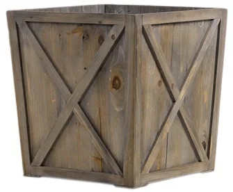D&W Silks - Large Wooden Weathered Box Planter | Walmart (US)