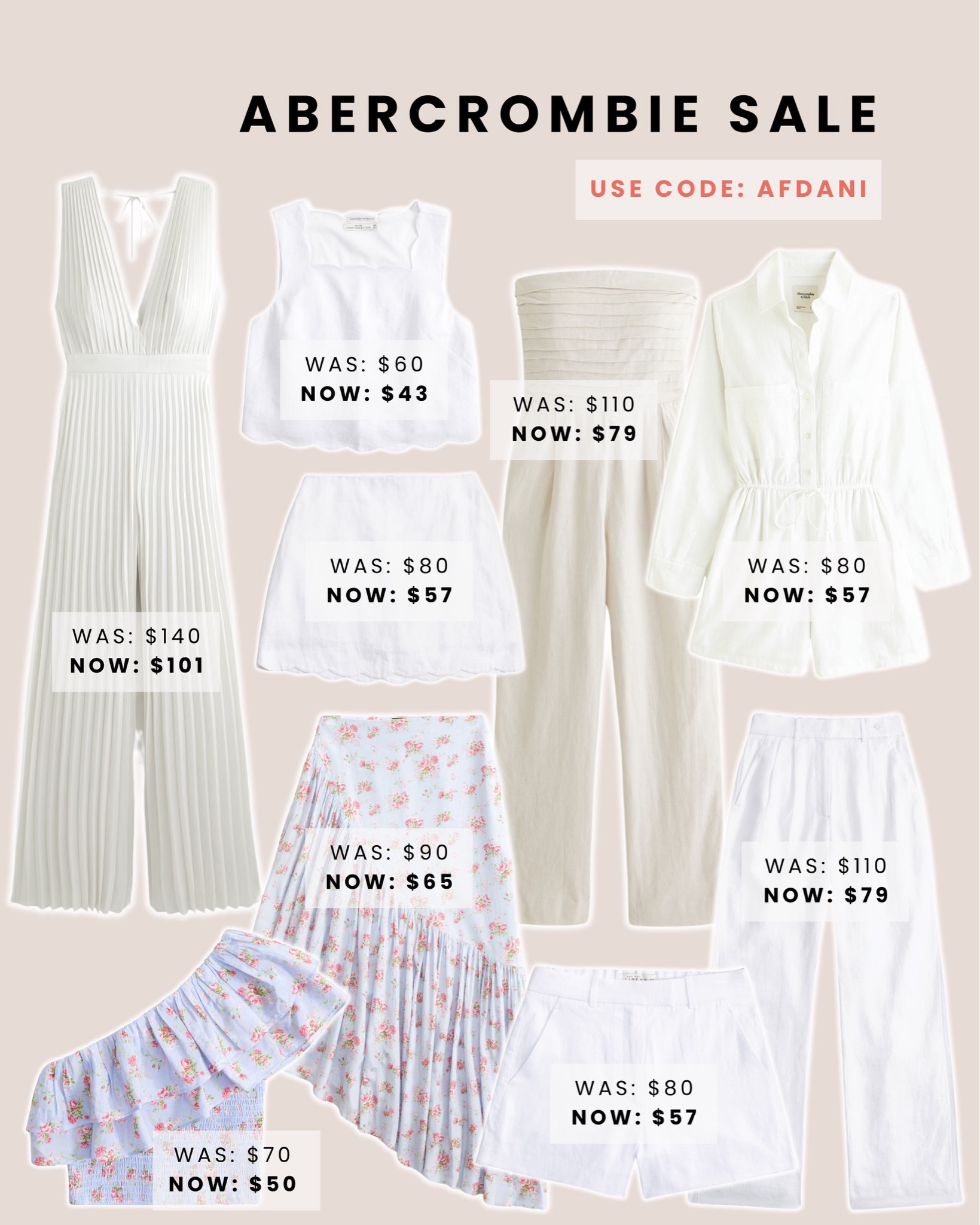 Abercrombie sale! 20% off dresses & men’s shirts + 15% of almost everything

Use code: AFDANI for an additional 15% off! 🤗

Spring outfits, floral set, matching set, linen spring outfit ideas, white outfits 

#LTKSeasonal #LTKfindsunder100 #LTKsalealert
