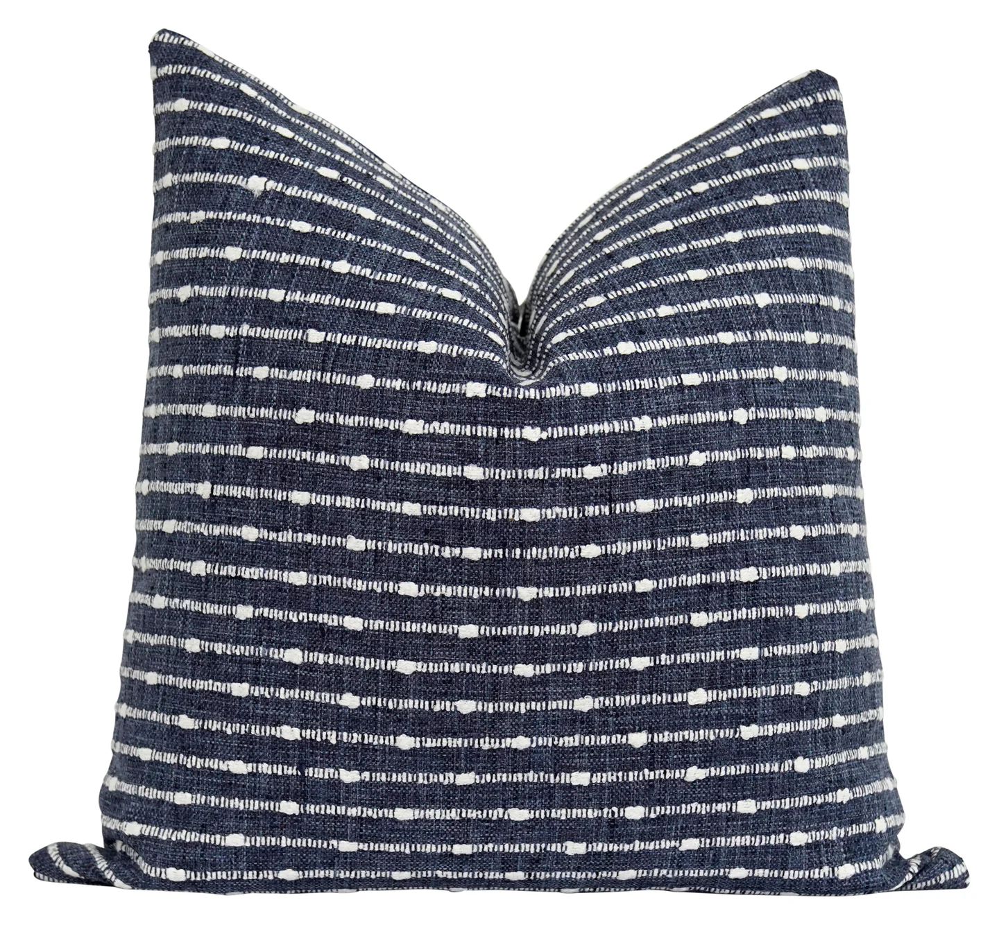 Aberdeen Marina Blue Woven Stripe Pillow | Land of Pillows