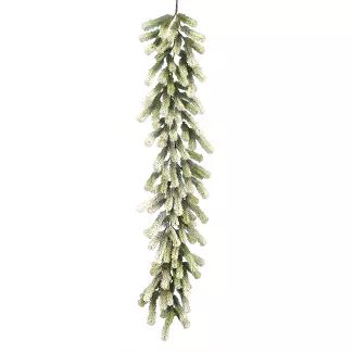 Vickerman 6' x 16" Frosted Jack Pine Artificial Christmas Garland, Unlit | Target