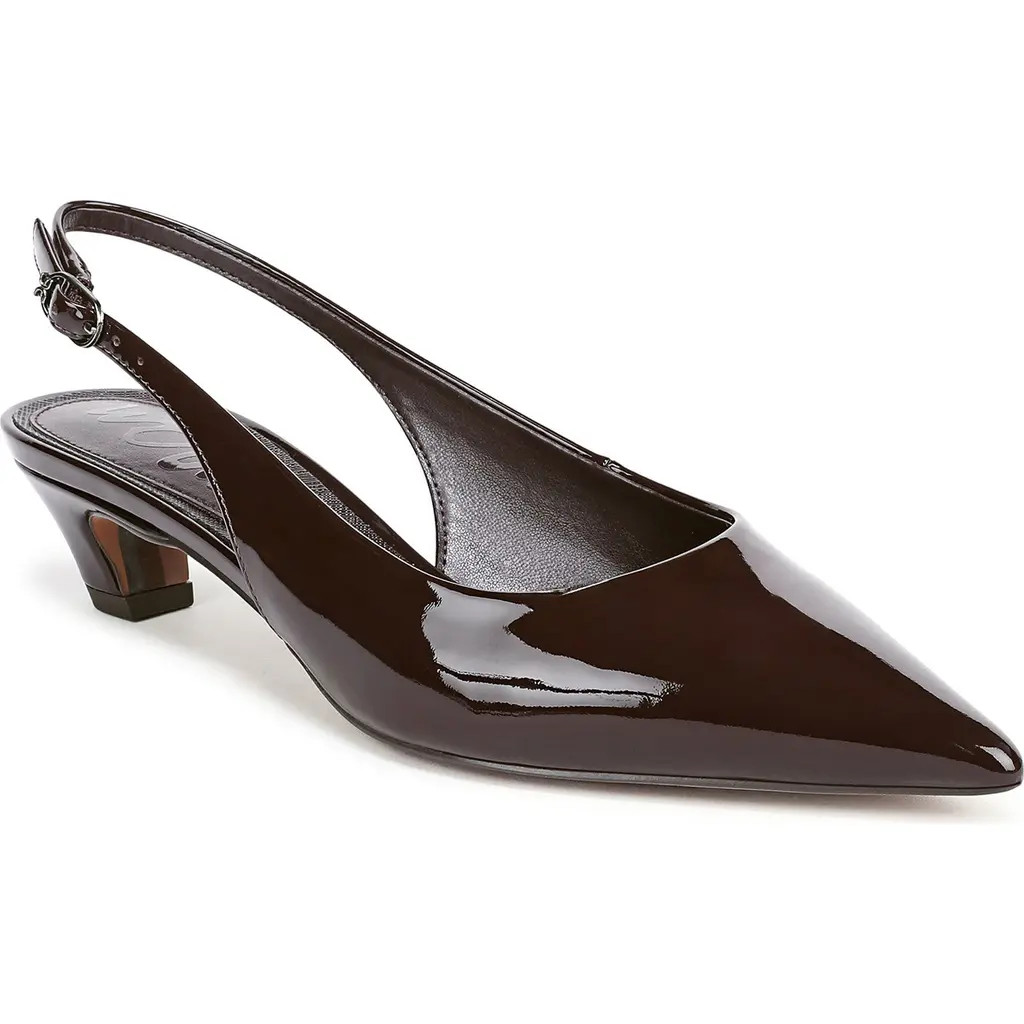 Sam Edelman Finch Slingback Pointed Toe Pump in Rich Chocolate at Nordstrom, Size 8 | Nordstrom