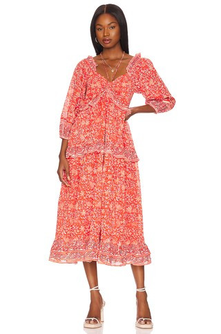 Cleobella Celia Midi Dress in Fan Block Print from Revolve.com | Revolve Clothing (Global)