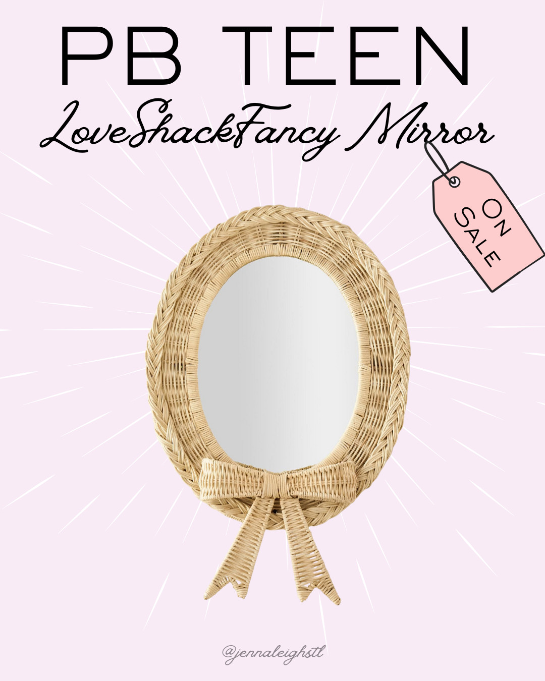 LoveShackFancy No Nails Rattan Bow Mirror was $129 and is now on sale for $60 at PB Teen. Such a cute statement piece. 

 #LTKGiftGuide #LTKHome #LTKSaleAlert
