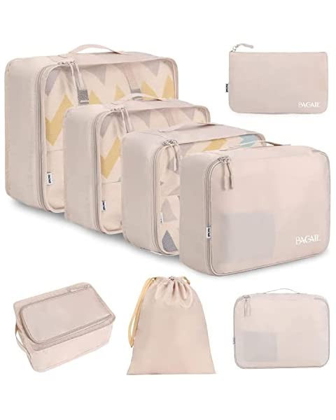 JJ POWER Travel Packing Cubes, Luggage Organizers with Shoe Bag | Amazon (US)