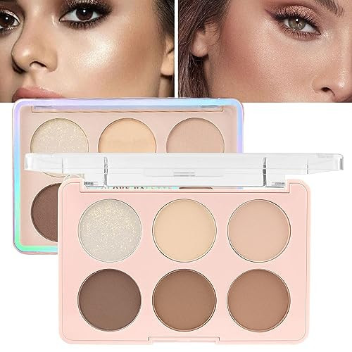 evpct 6 Colors Face Contour and Highlight Palette Face Contouring Makeup Kit for Beginners Contour Palette for Mature Skin powder Foundation Concealer Bronzer Powder Highlighter Makeup Palette | Amazon (US)