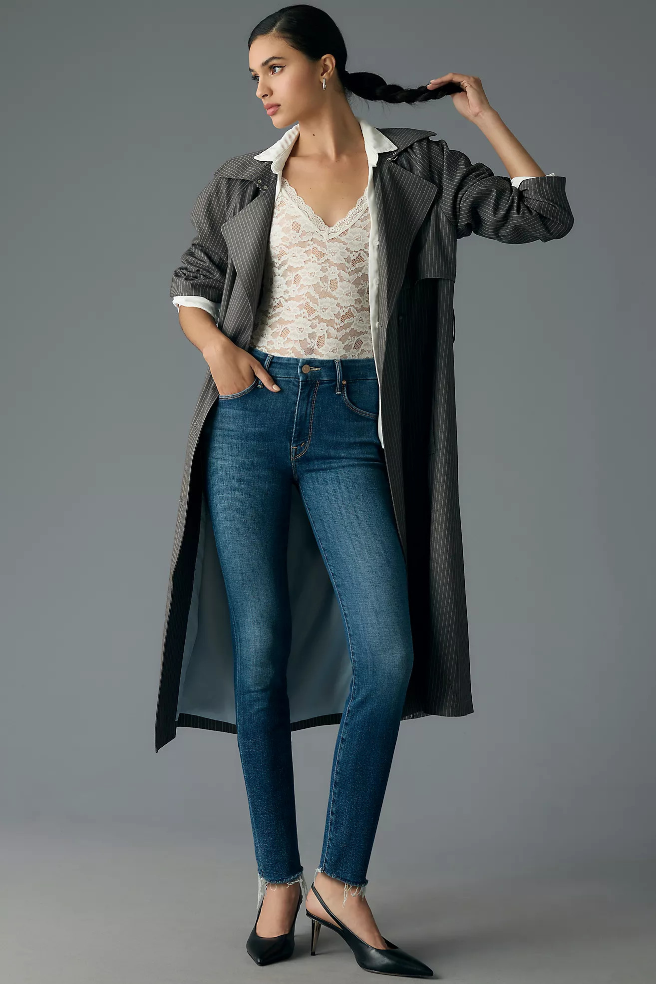 MOTHER The Looker Ankle Fray Jeans | Anthropologie (US)