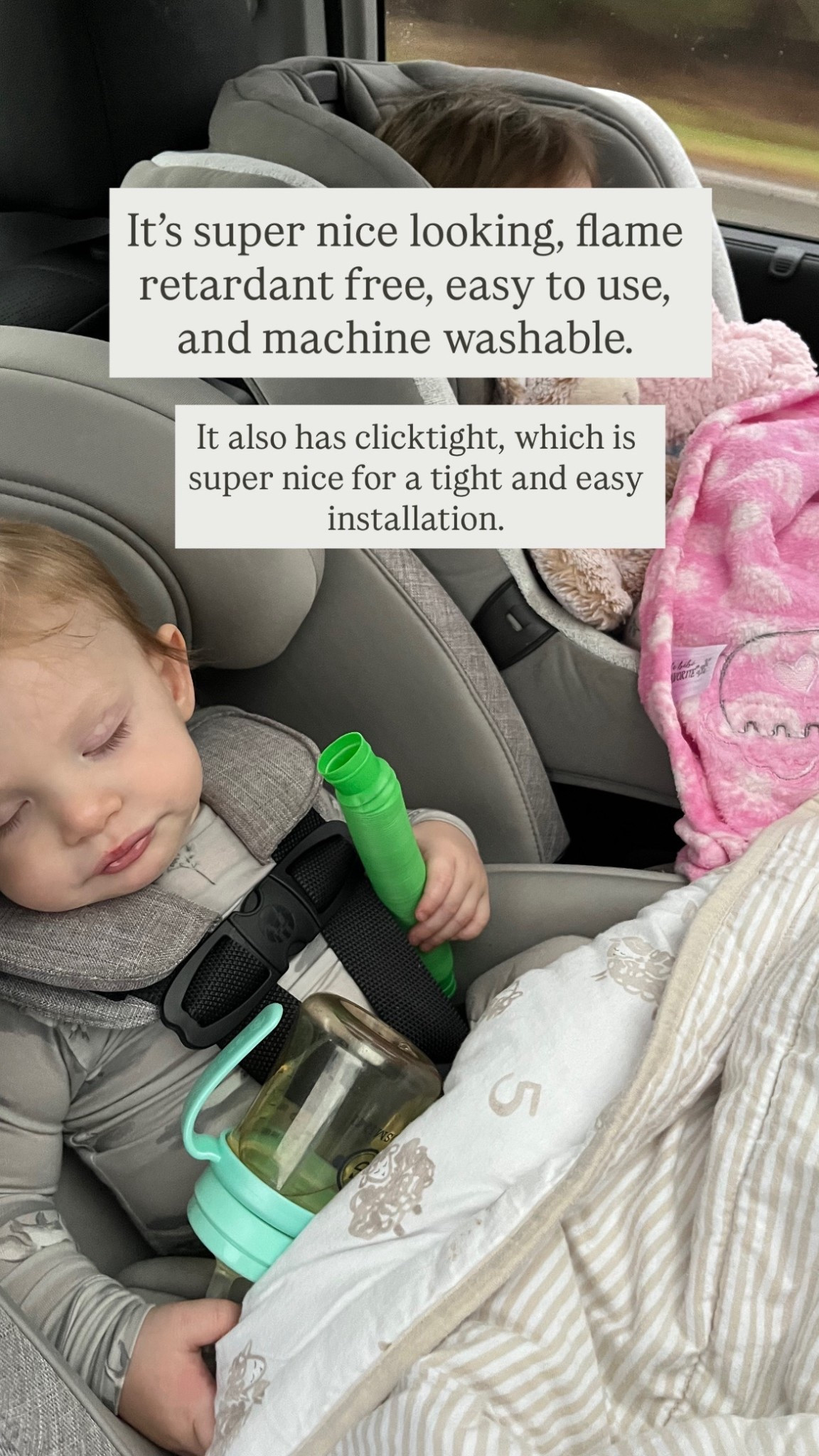 Great slim (only 17.5 inches) carseat! Great if you want two rear facing carseats next to each other (won’t work in all cars, but does in some! Check your own car’s seat width!) 

#LTKKids #LTKBump #LTKBaby