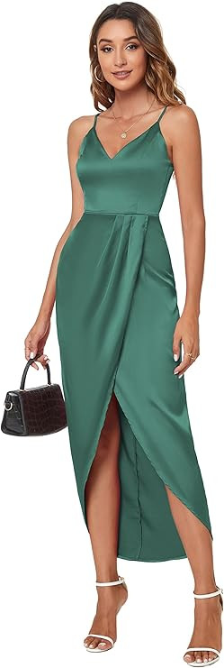 CMZ2005 Women's Sexy V Neck Backless Maxi Dress Sleeveless Spaghetti Straps Cocktail Party Dresse... | Amazon (US)