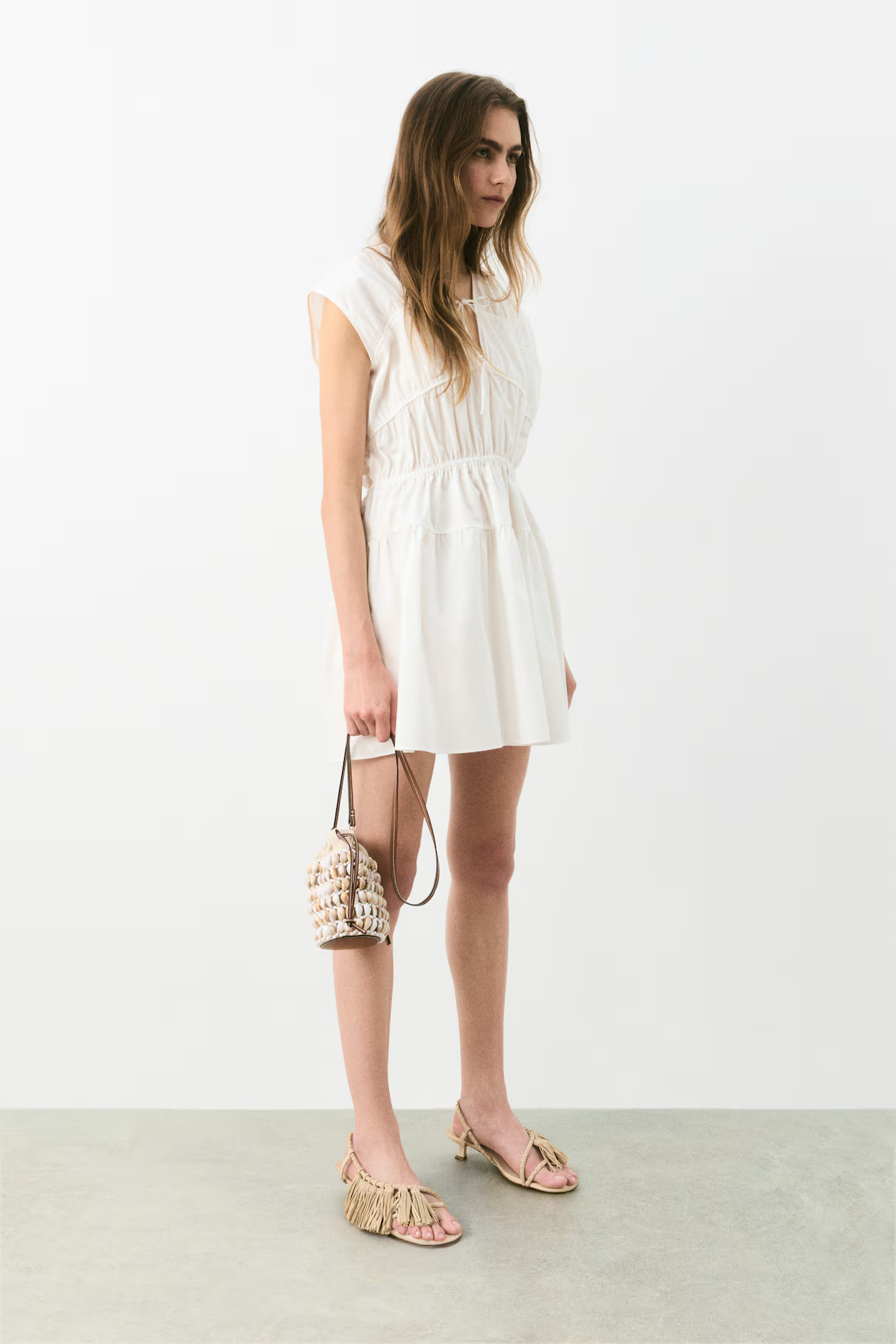 Drawstring-Detail Poplin Dress | H&M (US + CA)