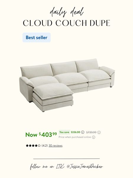 Cloud couch dupe on SALE! 🔥 

#LTKSaleAlert #LTKStyleTip #LTKHome