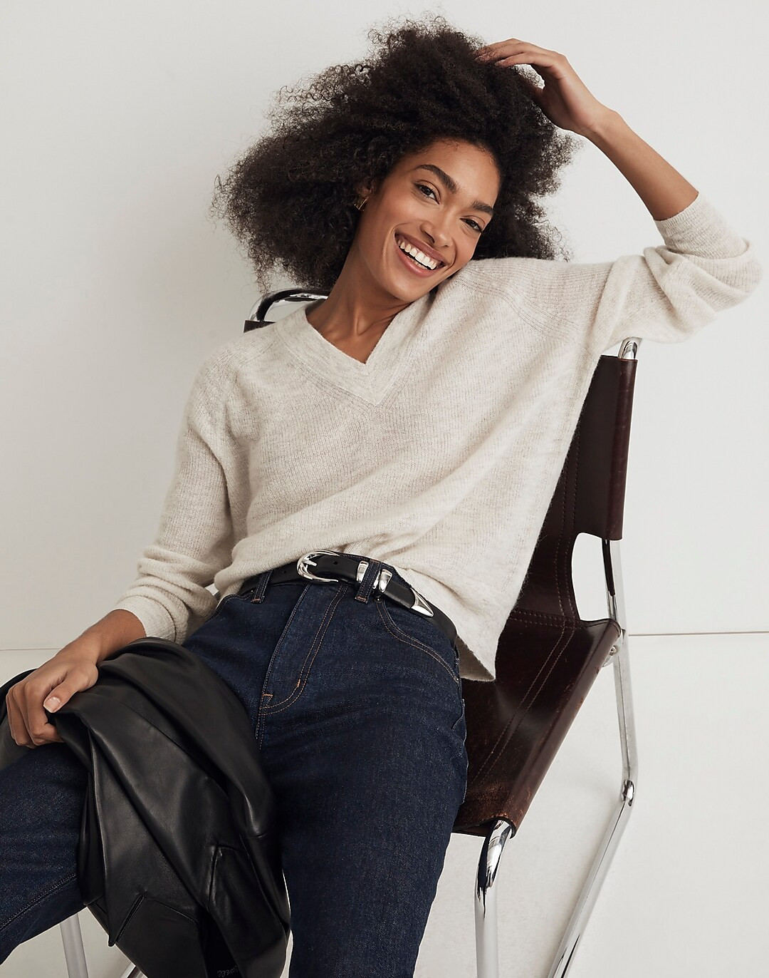 Rib Alpaca-Blend Oversized Sweater | Madewell