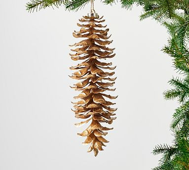 Oversized Gilded Pinecone Ornament | Pottery Barn (US)