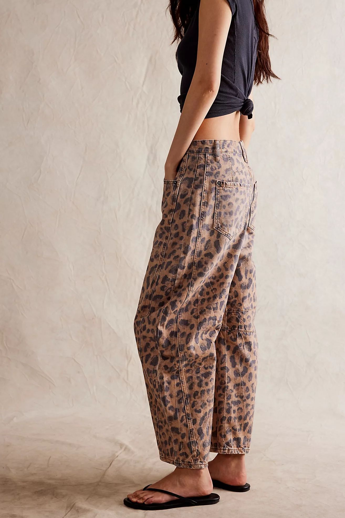 We The Free Good Luck Printed Barrel Jeans | Free People (Global - UK&FR Excluded)