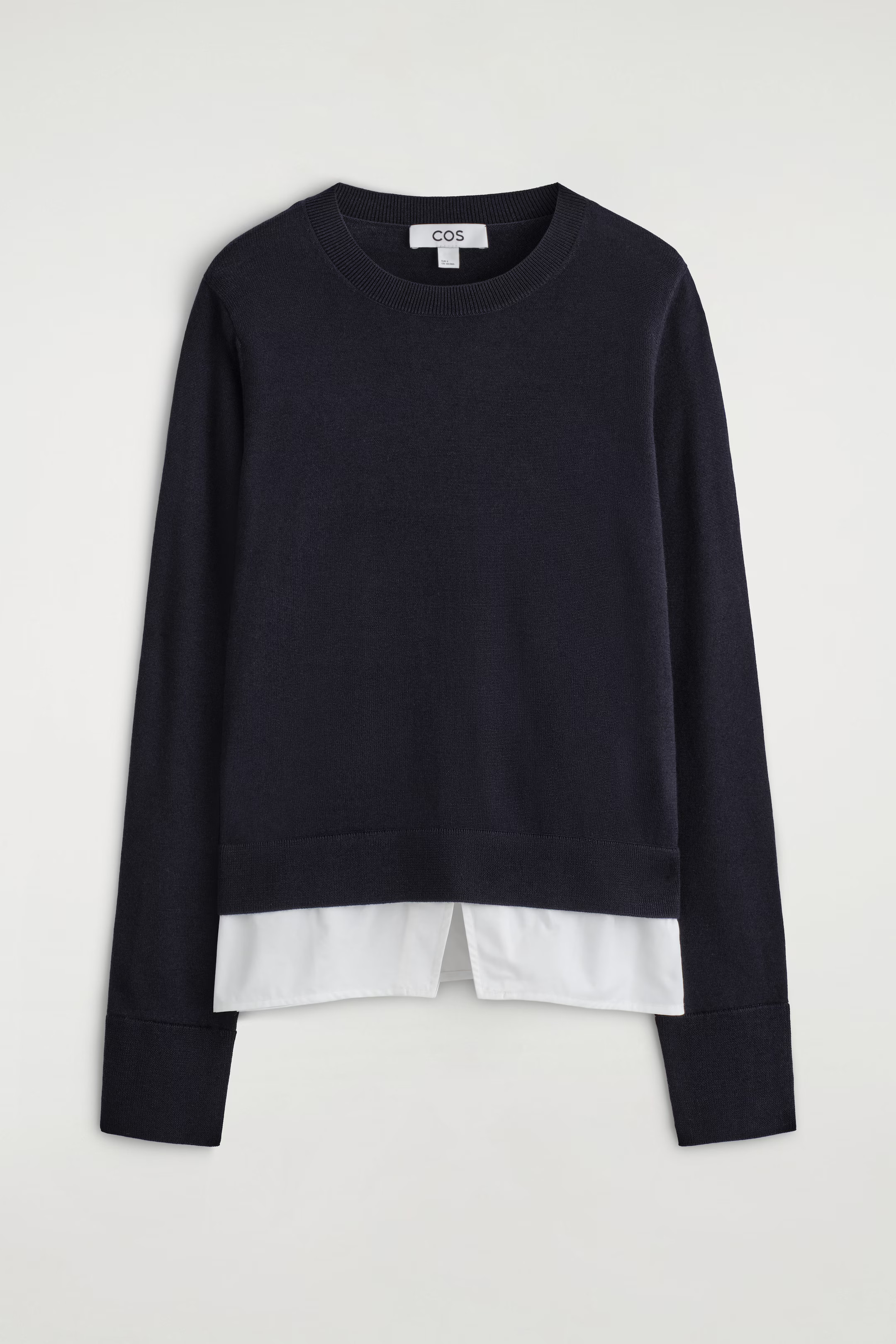 LAYERED MERINO WOOL JUMPER - NAVY | COS GB | COS UK