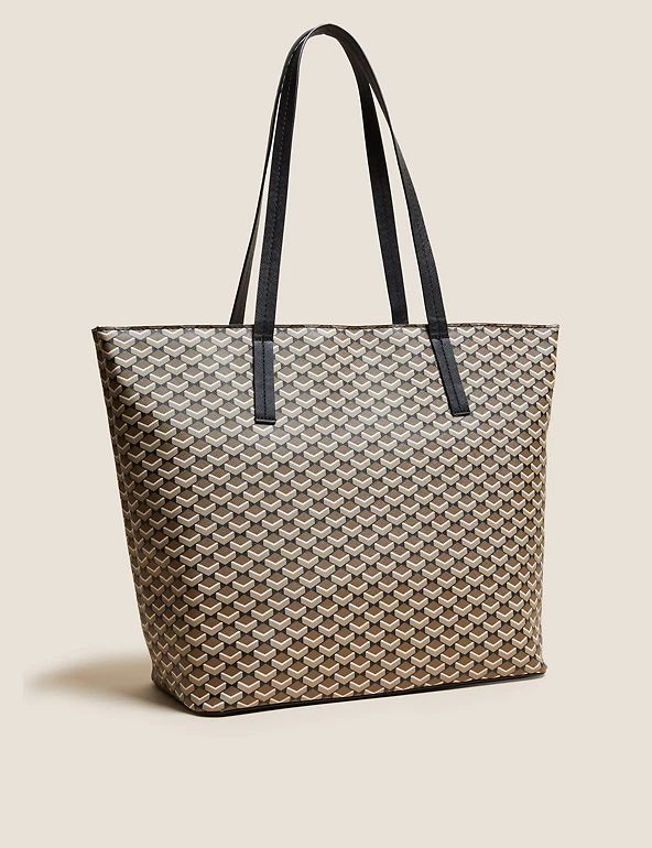 Geometric Tote Bag | M&S Collection | M&S | Marks & Spencer (UK)