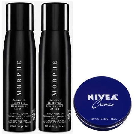 (2 Pack) MORPHE CONTINUOUS SETTING MIST (2.8 fl oz/79.4 ml) + Travel Size Body Cream 1 Oz. | Walmart (US)